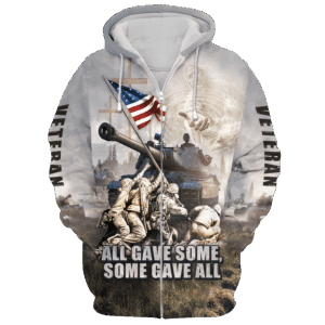 Military Veteran Zipper Hoodie Gift|  NV-VTR-29