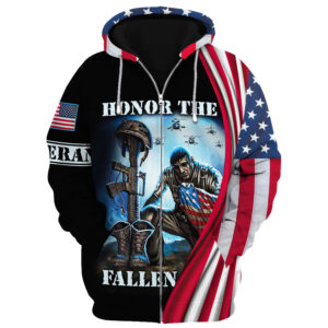 Veteran Microfleece Zipper Hoodie – Gift for Military Heroes DBA-VTR-21