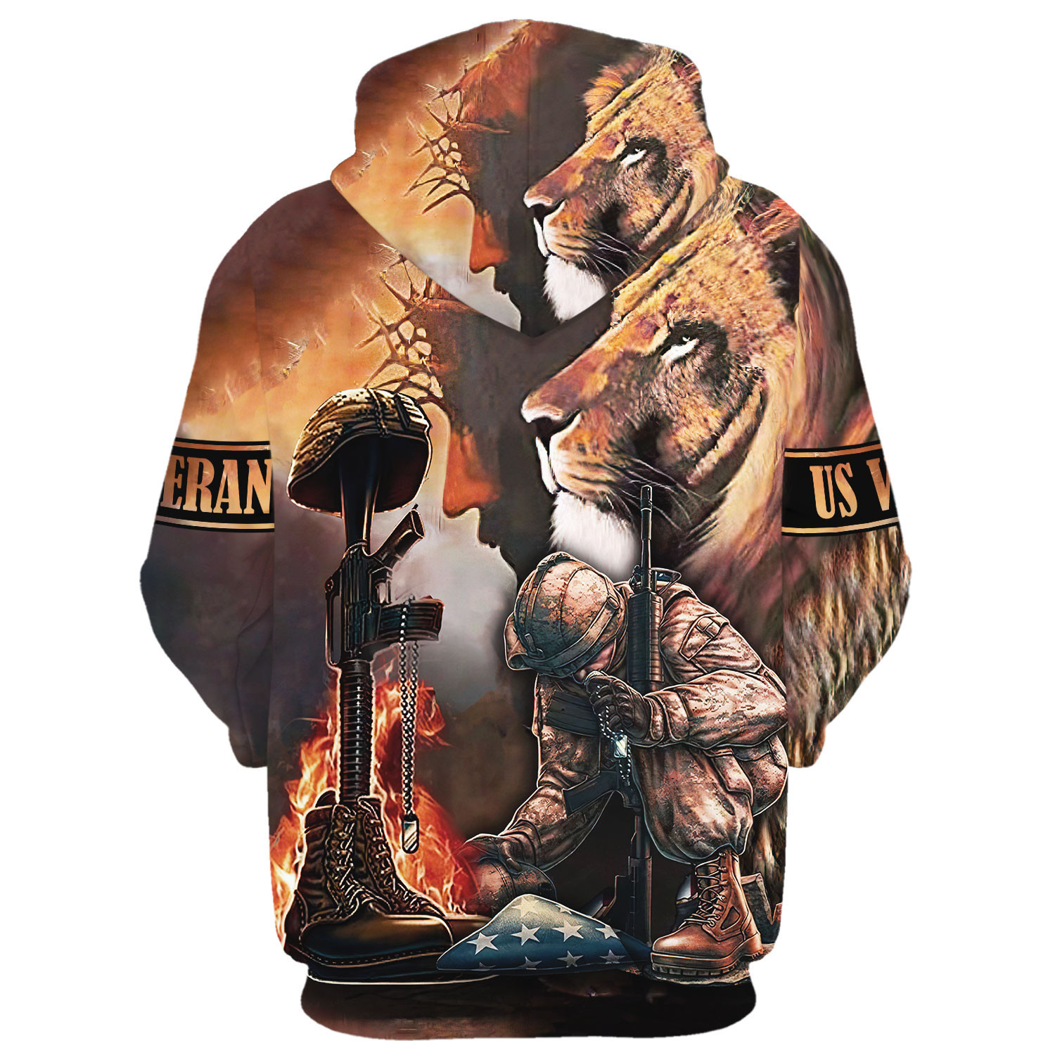 Military Veteran Eagle Microfleece Zip Hoodie DBA-VTR-11 Military Veteran Eagle Microfleece Zip Hoodie DBA-VTR-11