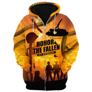 Veteran Duty & Service Microfleece Zipper Hoodie DBA-VTR-12