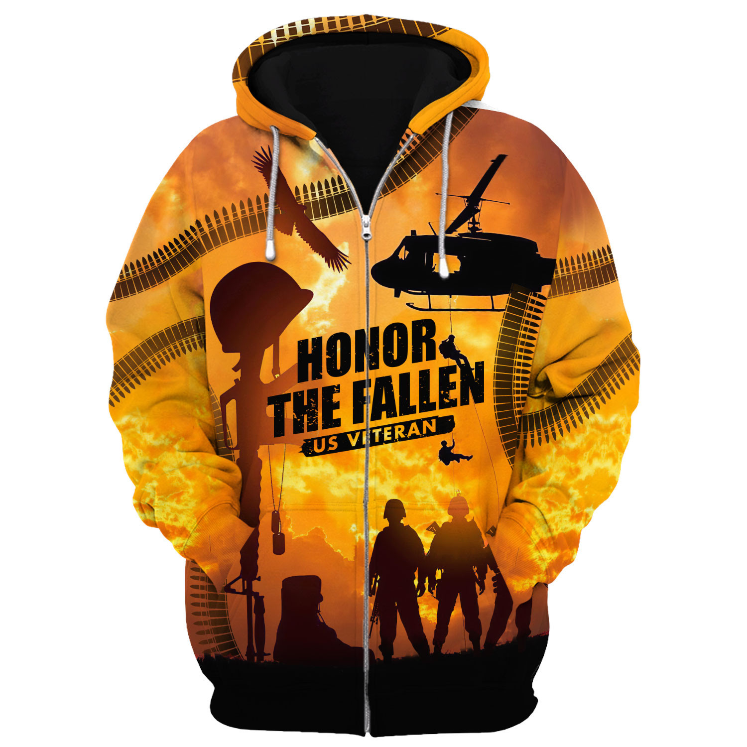 Veteran Duty & Service Microfleece Zipper Hoodie DBA-VTR-12 Veteran Duty & Service Microfleece Zipper Hoodie DBA-VTR-12