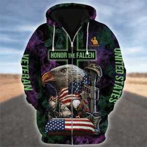 Proudly Served Veteran Hoodie with Full Zipper|  HBL-VTR-17