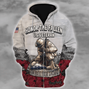Proudly Served Veteran Warm Zipper Hoodie|  HBL-VTR-13
