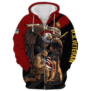 Veteran Zipper Hoodie Gift for Loved Ones|  HBL-VTR-12