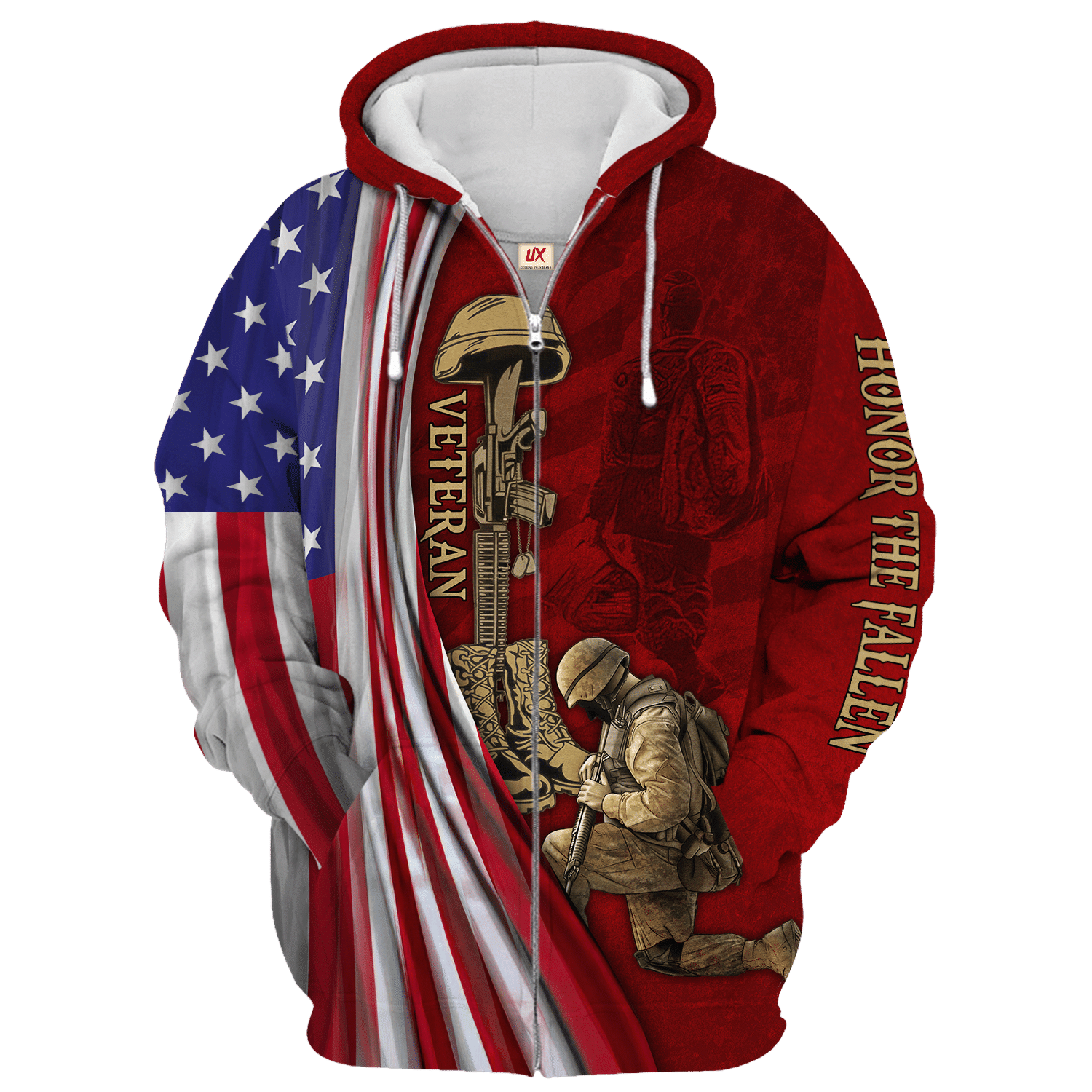 Microfleece Veteran Hoodie with Zipper Closure| HBL-VTR-11 Microfleece Veteran Hoodie with Zipper Closure| HBL-VTR-11