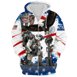 Veteran Warm Microfleece Zipper Hoodie|  NV–22
