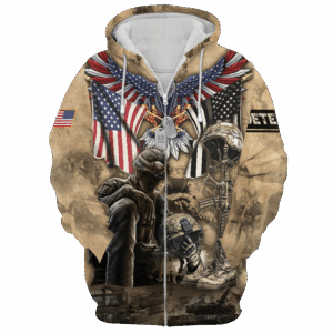 Veteran Hoodie Gift – Soft Microfleece Zipper|  NV–16