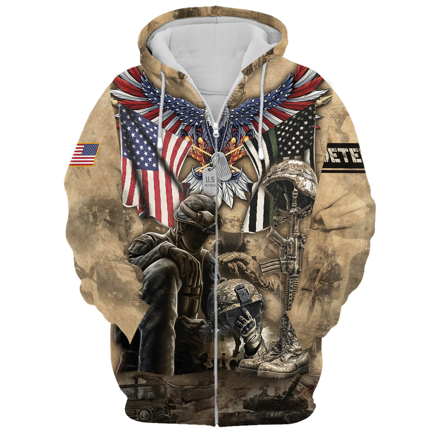 Veteran Hoodie Gift – Soft Microfleece Zipper| NV–16 Veteran Hoodie Gift – Soft Microfleece Zipper| NV–16