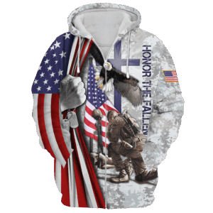 Veteran Full Zip Hoodie for Proudly Served|  NV–18