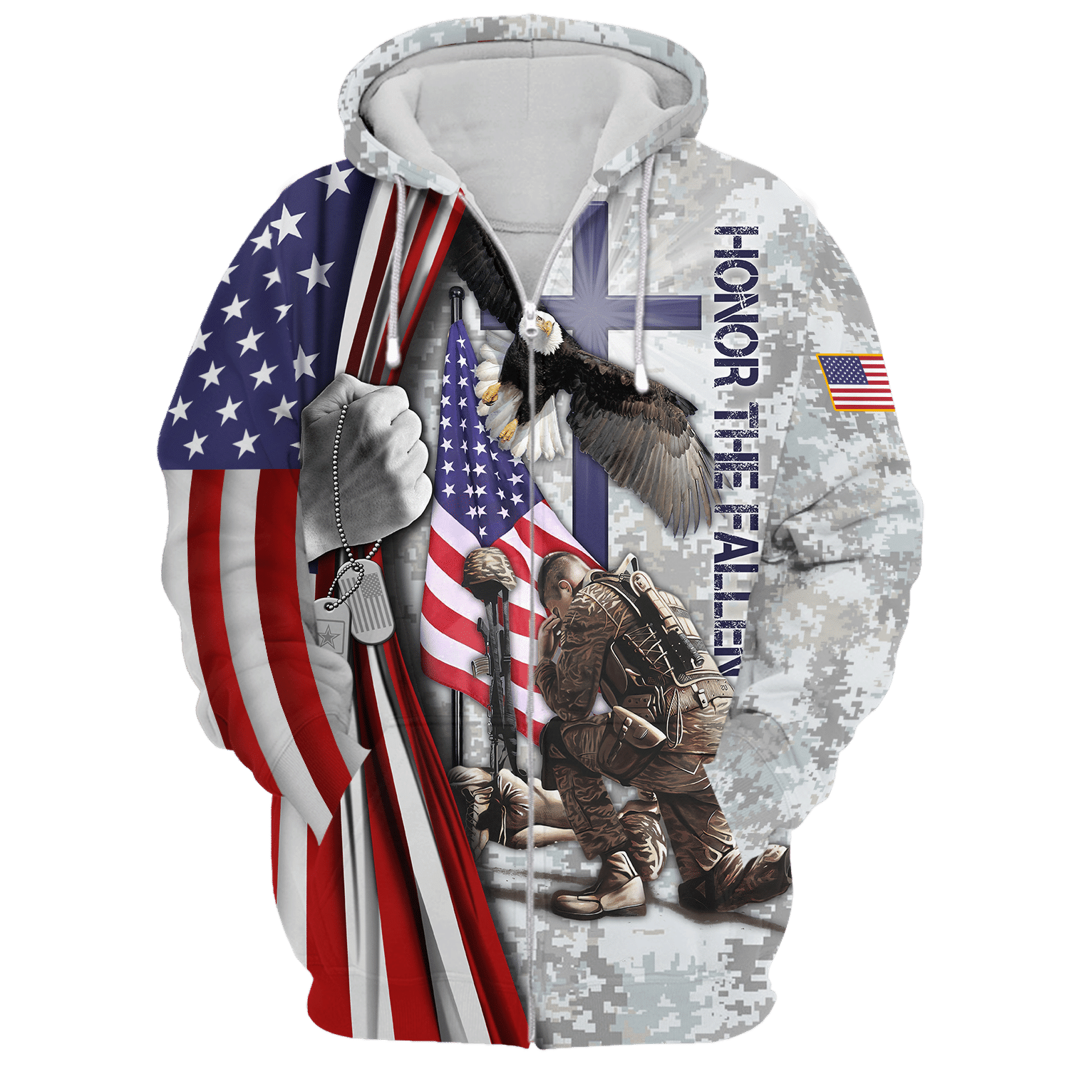 Veteran Full Zip Hoodie for Proudly Served| NV–18 Veteran Full Zip Hoodie for Proudly Served| NV–18