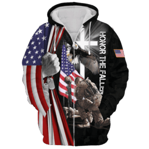Patriot Veteran Microfleece Zipper Hoodie|  NV–19