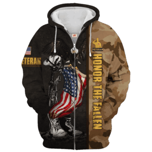 Veteran Zipper Hoodie – Honor & Service|  HBL-VTR-08