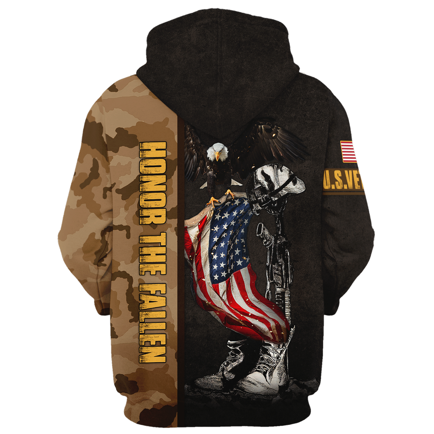 Veteran Zipper Hoodie – Honor & Service| HBL-VTR-08 Veteran Zipper Hoodie – Honor & Service| HBL-VTR-08