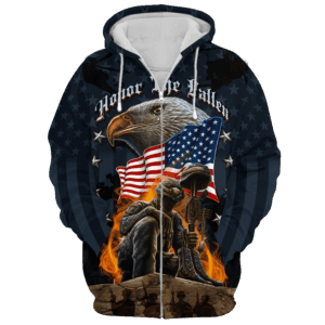 Veteran Patriotic Zipper Hoodie|  NV–06