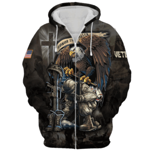 Veteran Microfleece Hoodie with Full Zip|  NV–04