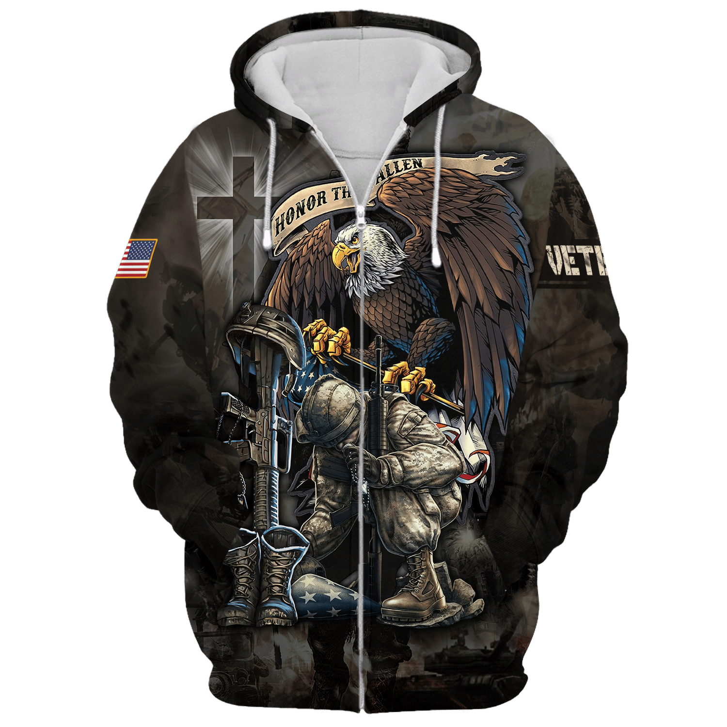 Veteran Microfleece Hoodie with Full Zip| NV–04 Veteran Microfleece Hoodie with Full Zip| NV–04