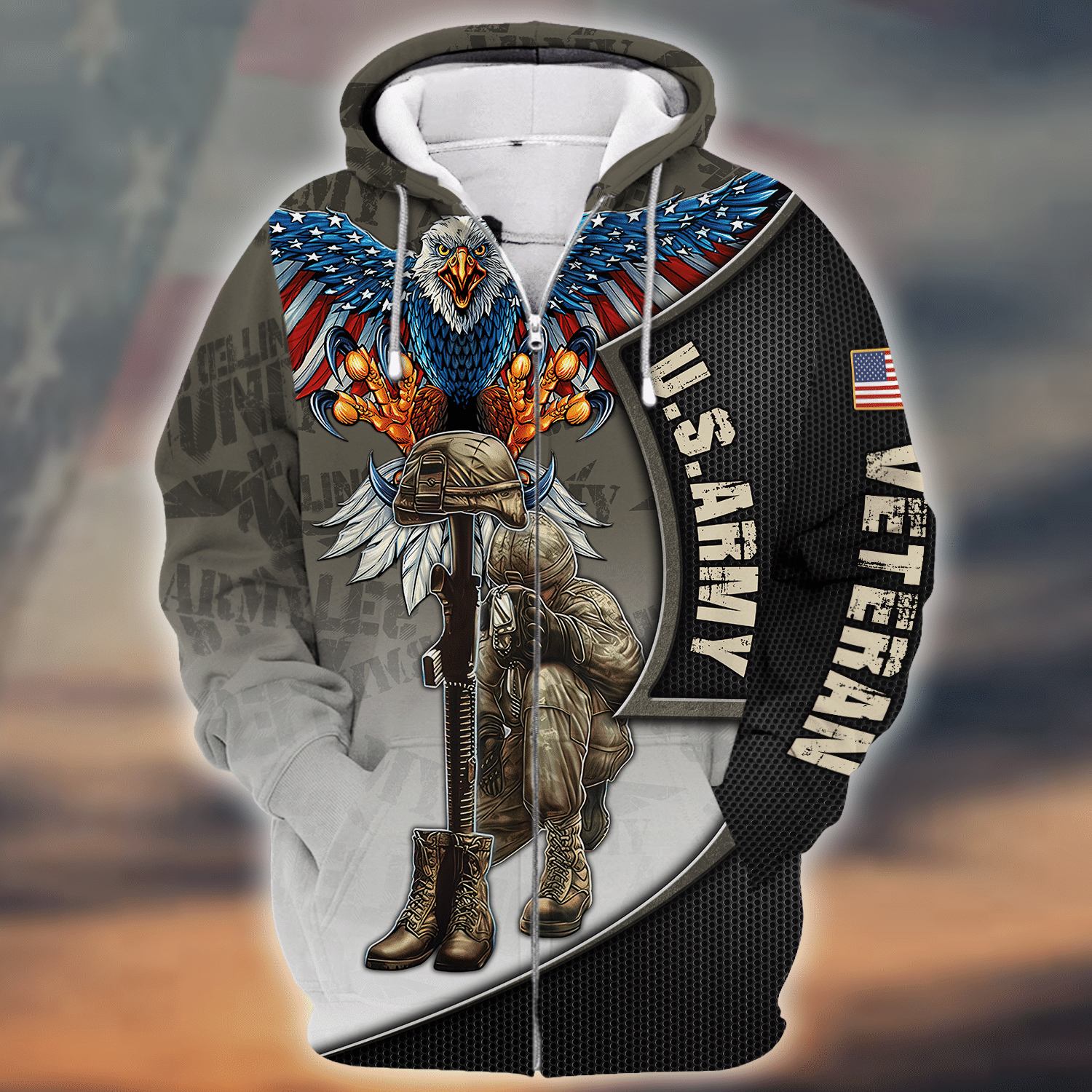 Classic U.S. Army Microfleece Zipper Hoodie | HLT-0312-AR-01 Classic U.S. Army Microfleece Zipper Hoodie | HLT-0312-AR-01