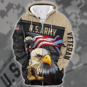 U.S. Army  Patriotic Microfleece Zipper Hoodie | HLT-2411-AR-01