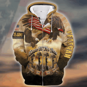 Warm Microfleece Zipper Hoodie for U.S. Army s | HLT-2511-AR-01