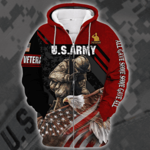 U.S. Army  Flag Microfleece Zipper Hoodie | HLT-1811-AR-01