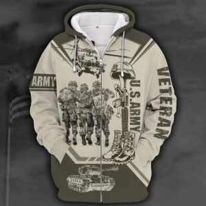 Cozy Microfleece Zipper Hoodie for Army s | HLT-2810-AR-02