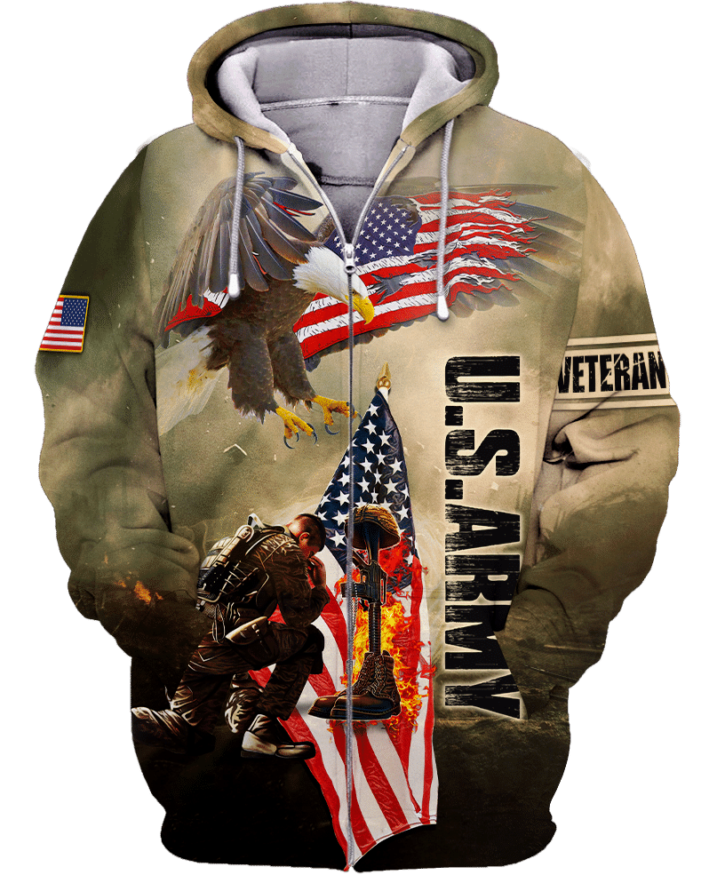 U.S. Army Designer Microfleece Zip Hoodie | NTD-1410-AM-02 U.S. Army Designer Microfleece Zip Hoodie | NTD-1410-AM-02