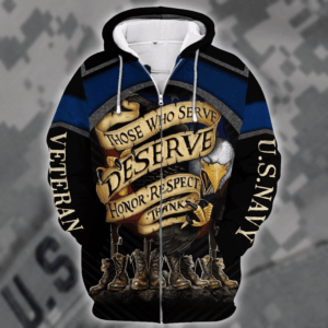 U.S. Navy  Microfleece Zipper Hoodie | HLT-1012-NV-01
