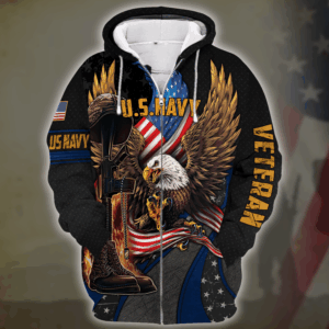 U.S. Navy  Warm Microfleece Zipper Hoodie | HLT-3011-NV-01