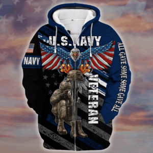 U.S. Navy  Microfleece Hoodie with Zipper | HLT-2211-NV-01