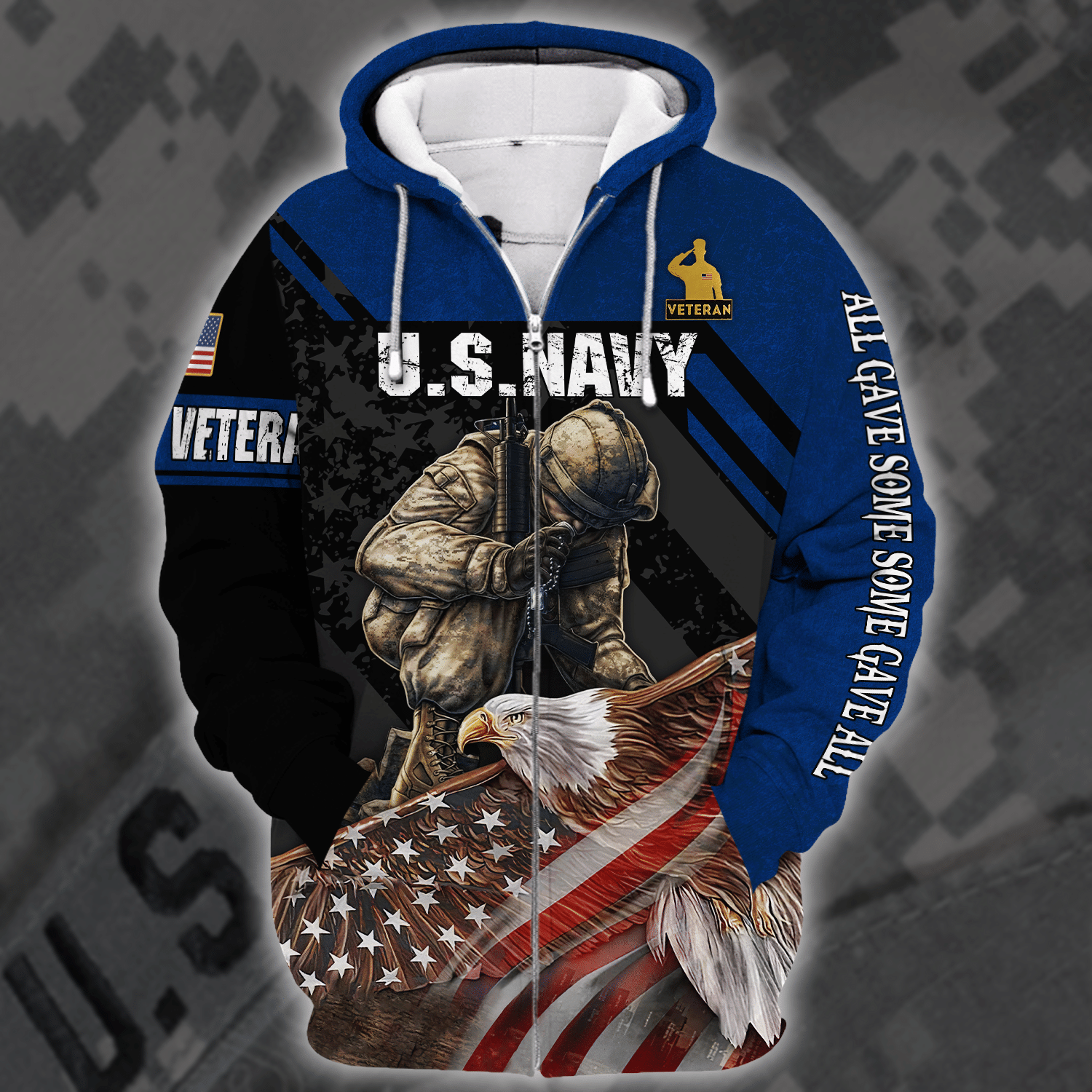 U.S. Navy Lightweight Microfleece Zip Hoodie | HLT-1811-NV-01 U.S. Navy Lightweight Microfleece Zip Hoodie | HLT-1811-NV-01