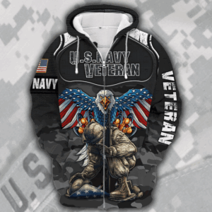 Navy  Full-Zip Hoodie with Plush Microfleece | HLT-1810-NV-02