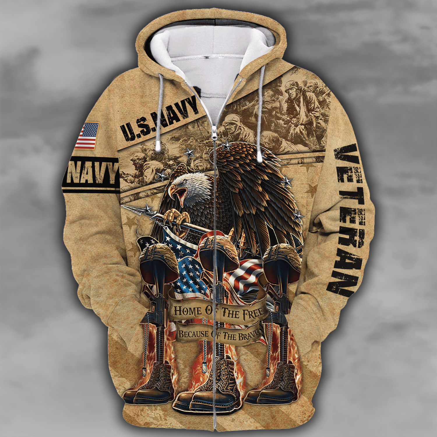 U.S. Navy Microfleece Zipper Hoodie for Men & Women | HLT-1510-NV-02 U.S. Navy Microfleece Zipper Hoodie for Men & Women | HLT-1510-NV-02