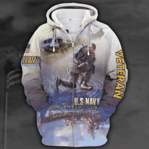 Navy  Strong & Proud Microfleece Zip Hoodie | HLT-1310-NV-01