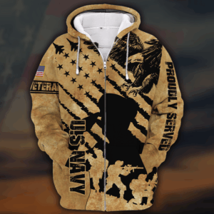 U.S. Navy  All-Weather Microfleece Full-Zip Hoodie | HLT-1110-NV-02