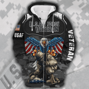 Military  U.S. Air Force Microfleece Hoodie – Gift for Grandpa | AIR FORCE HLT-1810-AF-02
