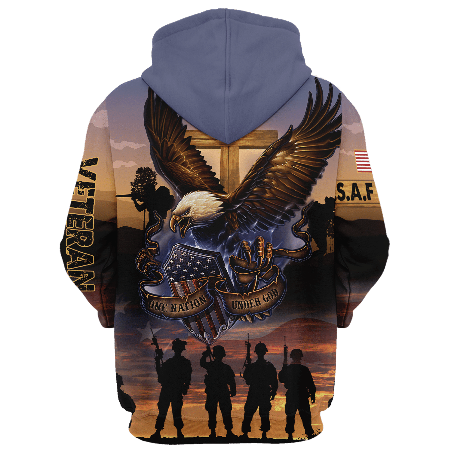 U.S. Air Force Emblem Microfleece Hoodie – Gift for Retired Airmen | AIR FORCE HLT-1210-AF-02 U.S. Air Force Emblem Microfleece Hoodie – Gift for Retired Airmen | AIR FORCE HLT-1210-AF-02