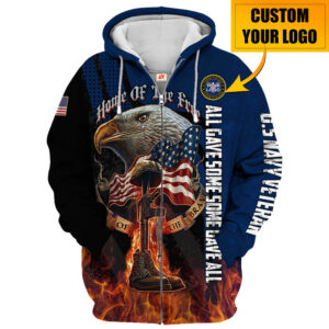 Veteran Zipper Hoodie Gift for Brave Men|  HBLVTR52