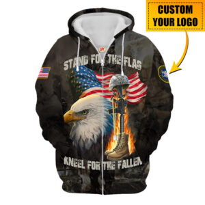Proud Veteran Zipper Hoodie – Patriotic Symbol|  NV-VTR52