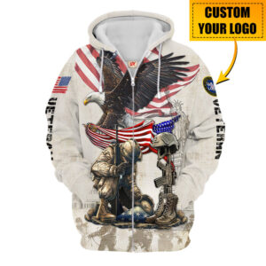 Veteran Hoodie – Proudly Served Military Style|  NV-VTR55