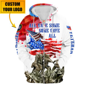 Veteran Microfleece Zipper Hoodie – Gift for Loved Ones|  NV-VTR56