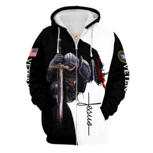 Army Veteran Freedom Microfleece Zipper Hoodie | UXVET04 1 1689767419445.jpg