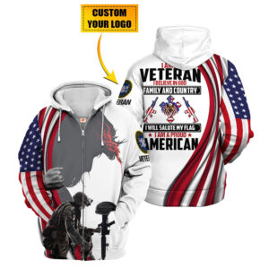 U.S. Army Veteran Premium Fit Microfleece Hoodie | UXVET05
