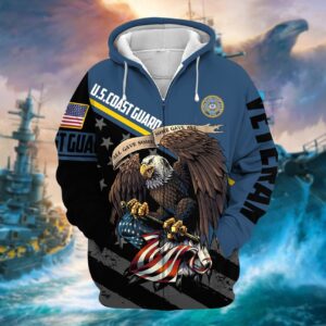 NAVY Veteran Eagle Emblem Microfleece Hoodie | UXVET16-CG