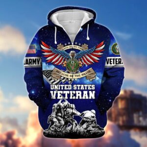 U.S. NAVY Veteran Outdoor Wear Microfleece Zipper Hoodie | UXVET24-AM