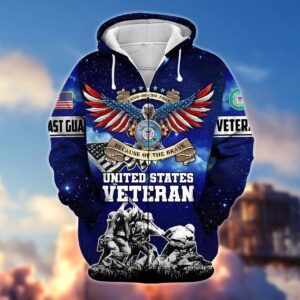 U.S. NAVY Veteran All-Season Microfleece Zipper Hoodie | UXVET24-CG