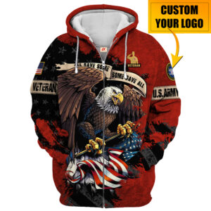 U.S. Veteran Pride Symbol Microfleece Hoodie | UXVTR04-CR
