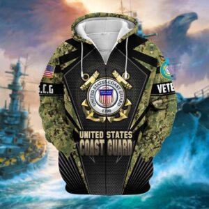 U.S. NAVY Veteran Cozy Lined Zipper Hoodie | UXVET27-CG