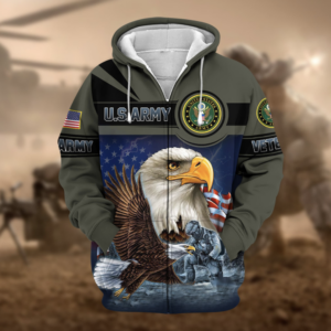 NAVY Veteran Outdoor Shield Microfleece Hoodie | UXVET31-AM