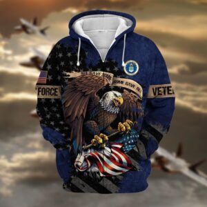 Patriotic U.S. NAVY Veteran Microfleece Zip Hoodie | UXVET42-AF2