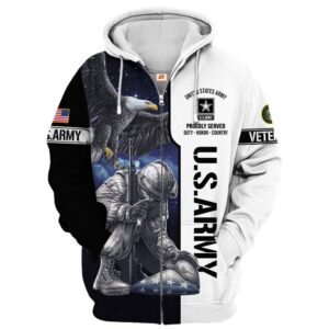 Proud NAVY Veteran Zip Microfleece Hoodie | UXVET83-AM